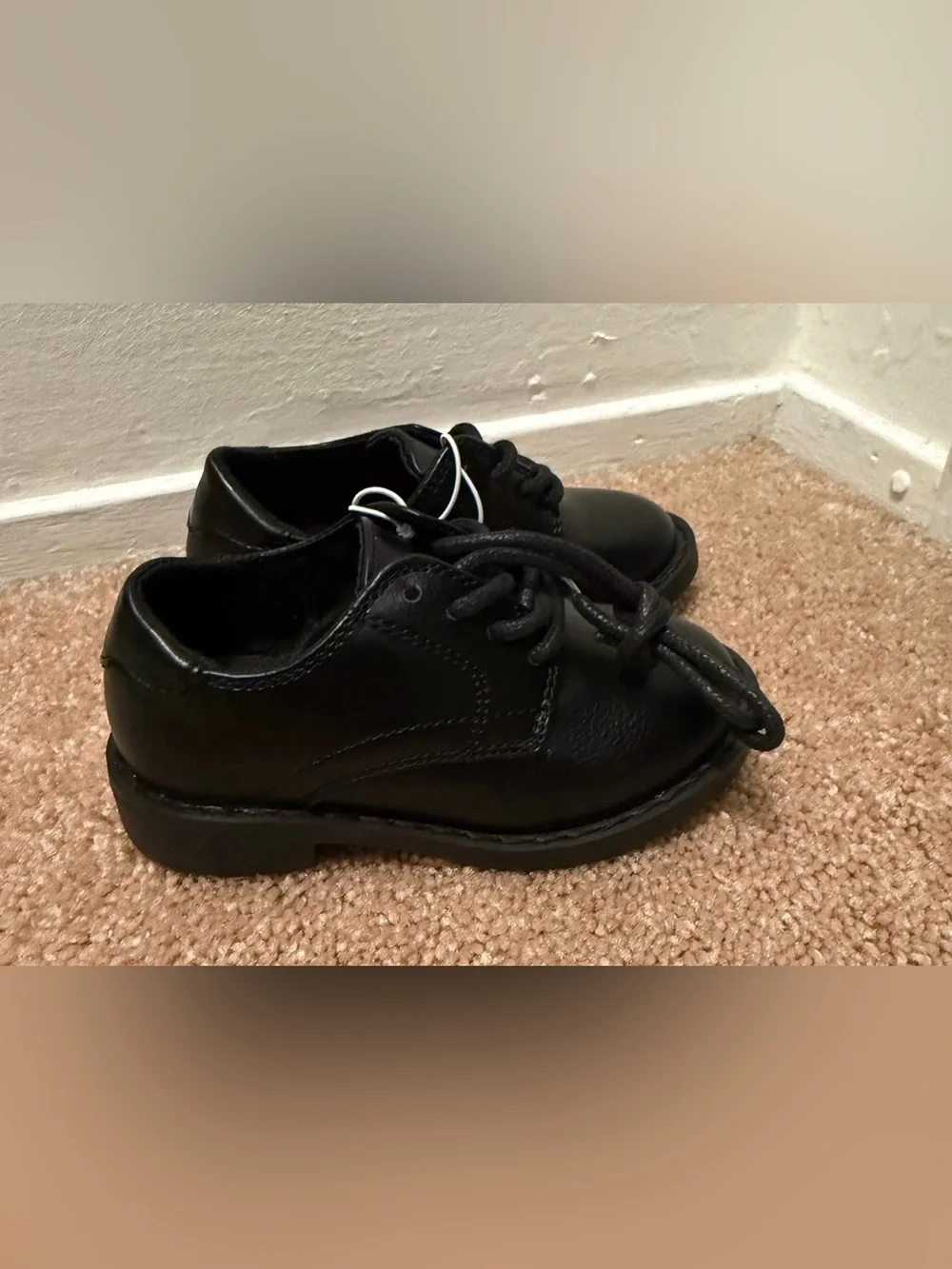 Brand New Place Black Kids Dress Shoes - Lace-Up Oxford (Size 7C)